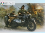 3607  З.   Немецкий мотоцикл " R-12 " с экипажем