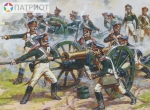 8045  З.   Русская гвардейская тяжелая артиллерия 1812-1814 г.(пушки 3 шт, солдаты 35 шт)