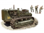 35225     МI.    "Американский трактор "CATERPILLAR" с лебедкой и экипажем 3 фигуры.                                                                                                                                                                           