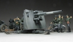 35017   Т.    Немецкие 88мм пушка Gun Flak 36/37, мотоцикл KS750 и расчет 9 фигур.