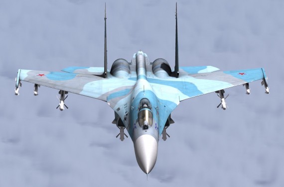 02224  Тр.  Советский сверхзвуковой всепогодный истребитель Sukhoi Su-27 Flanker B